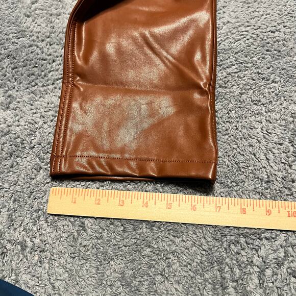 Abercrombie & Fitch Pants Womens 27 /4 90s Straight Ulta High Rise Faux Leather - Picture 8 of 10